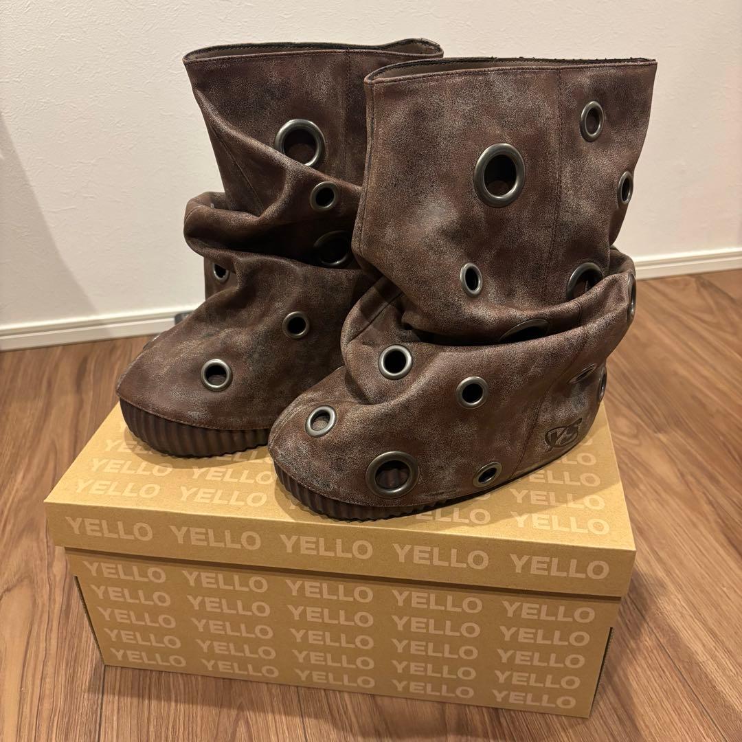 YELLO MARTE SHORT BOOTS ブラウン　S