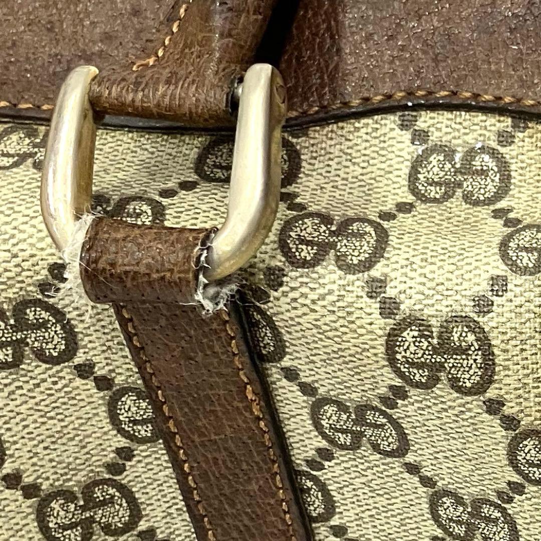 GUCCI グッチ　ボストンバッグ GG柄　シェリーライン