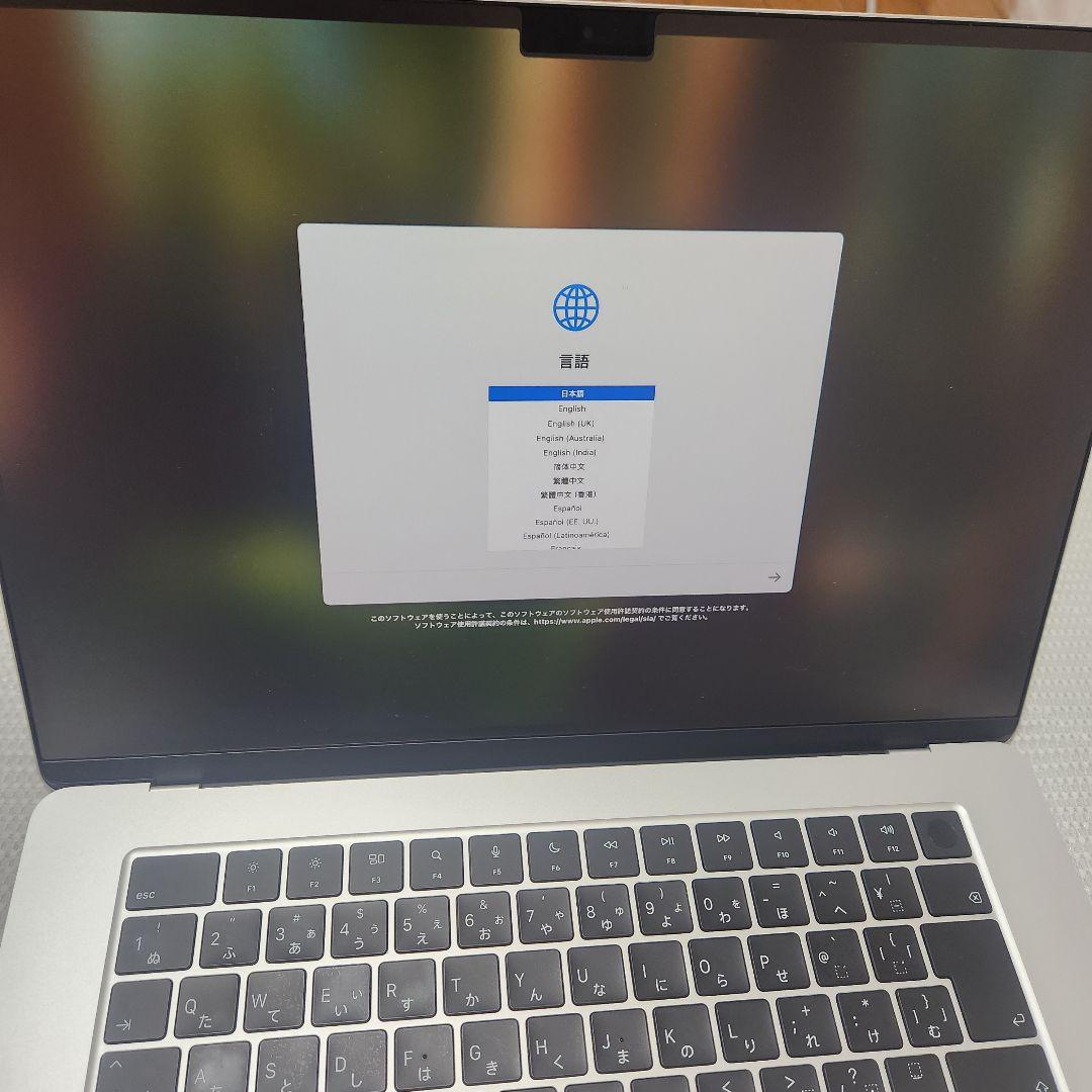 超美品 M2チップ Apple MacBook Air シルバー 15-inch