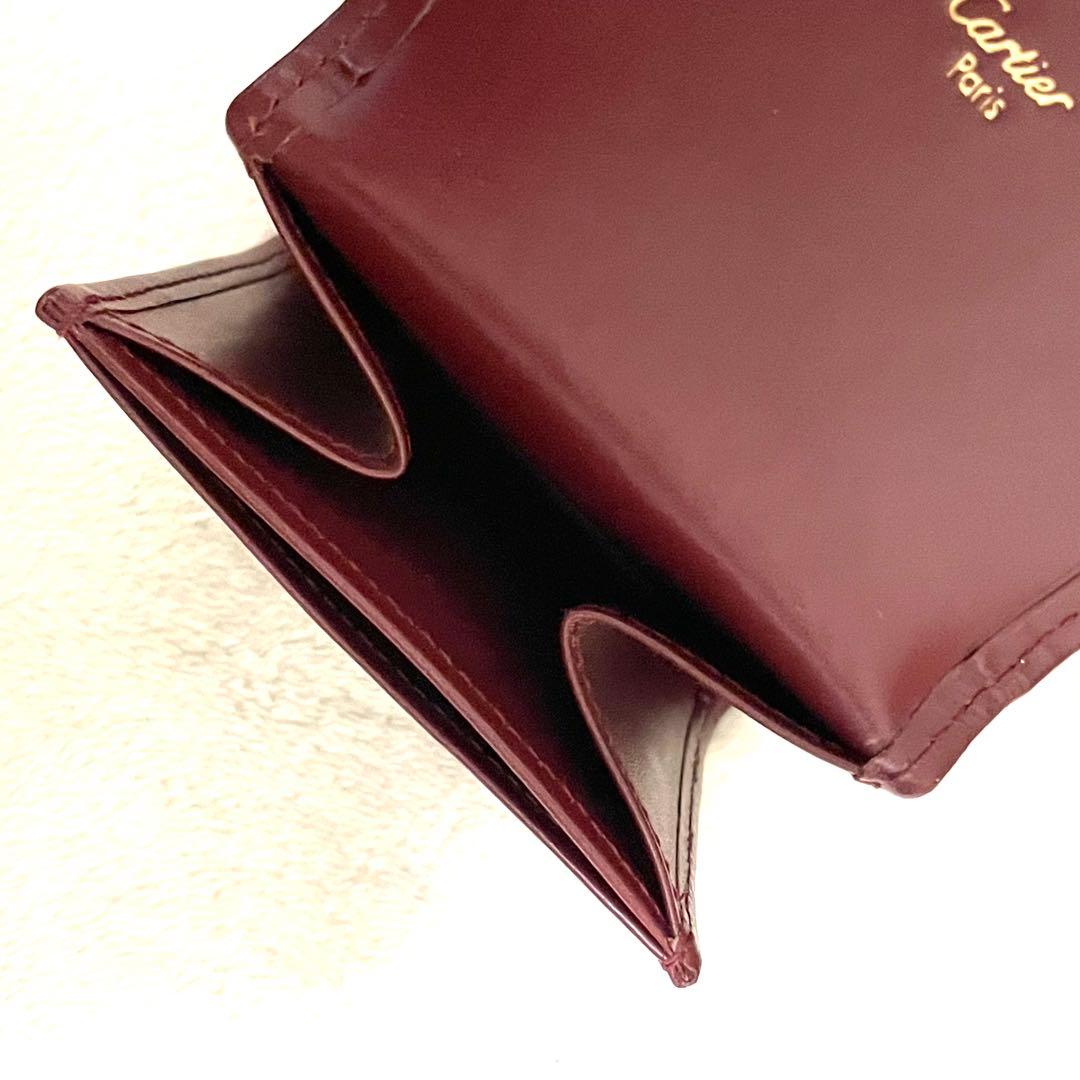 新品 カルティエ マストライン ケース ボルドー ゴールド金具