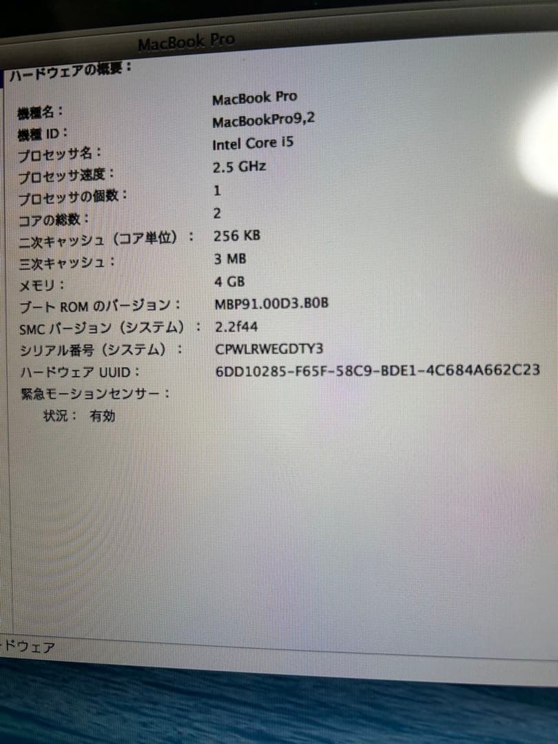 Apple MacBook シルバー 本体と充電器