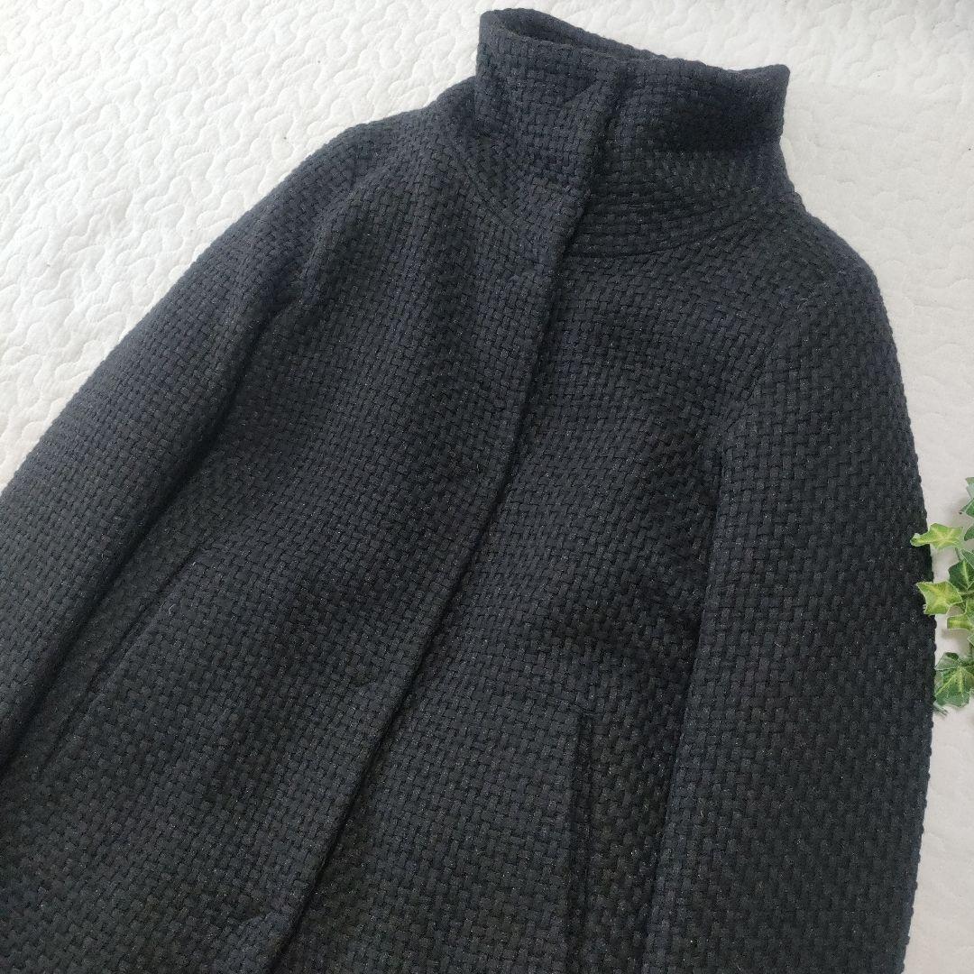 美品✨HERNO　黒タグ　編込みニットフェイスダウンコート　黒　44