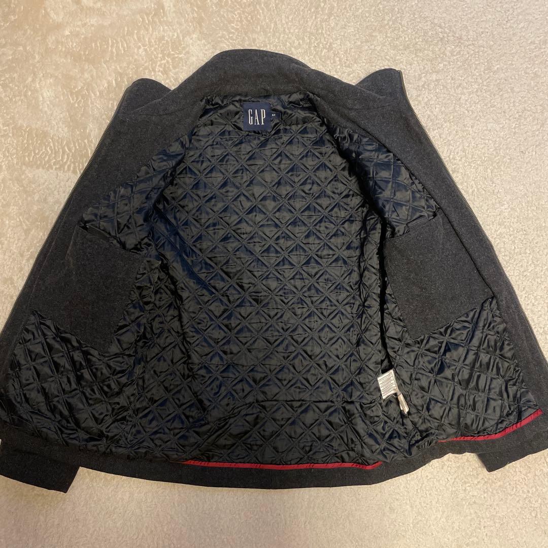 GAP オールドギャップ 中綿キルティング フルジップウールジャケット 短丈