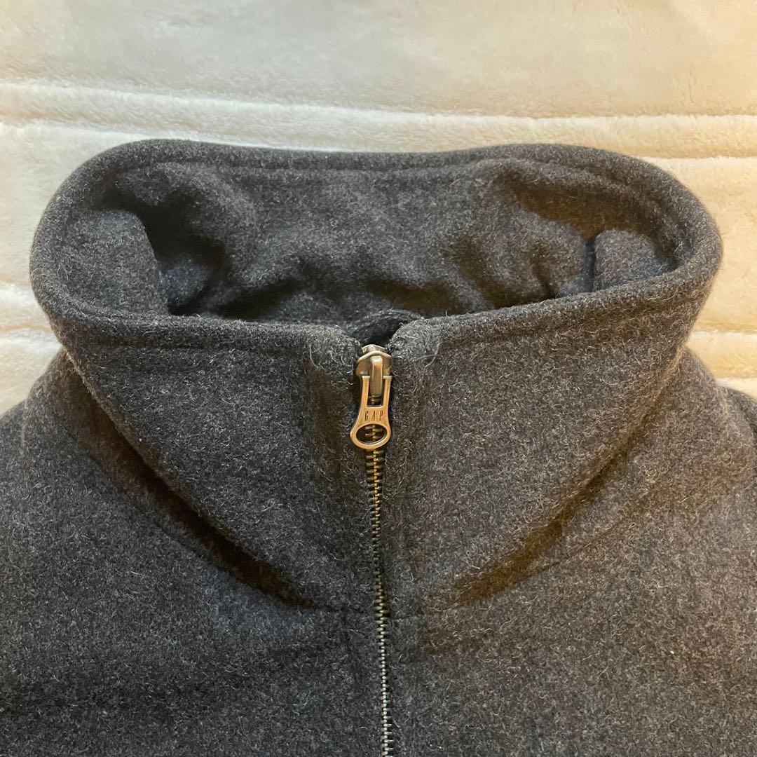 GAP オールドギャップ 中綿キルティング フルジップウールジャケット 短丈