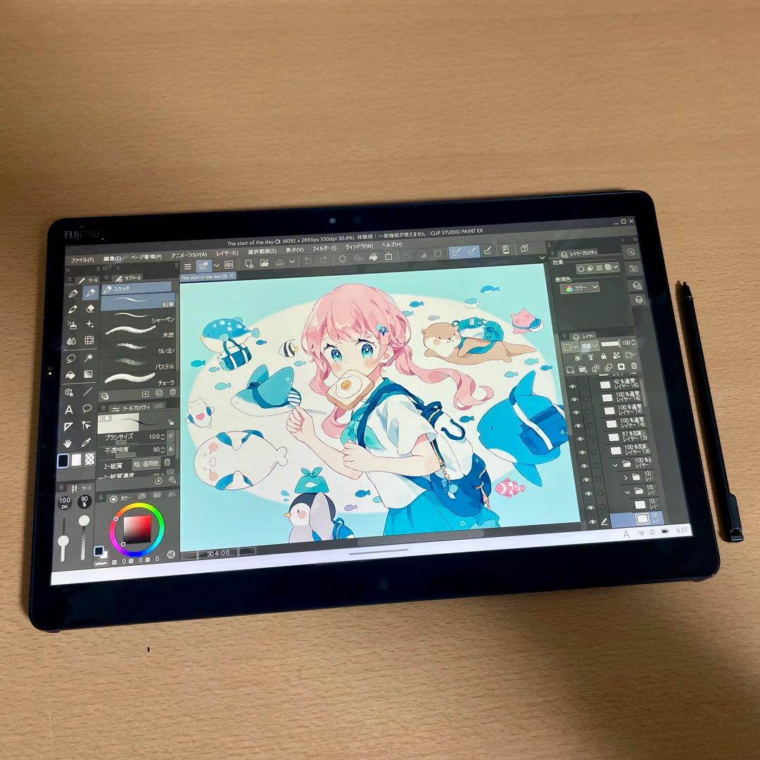 ◇富士通 ワコム i5 大画面13.3型 筆圧4,096段階 お絵描きタブレット