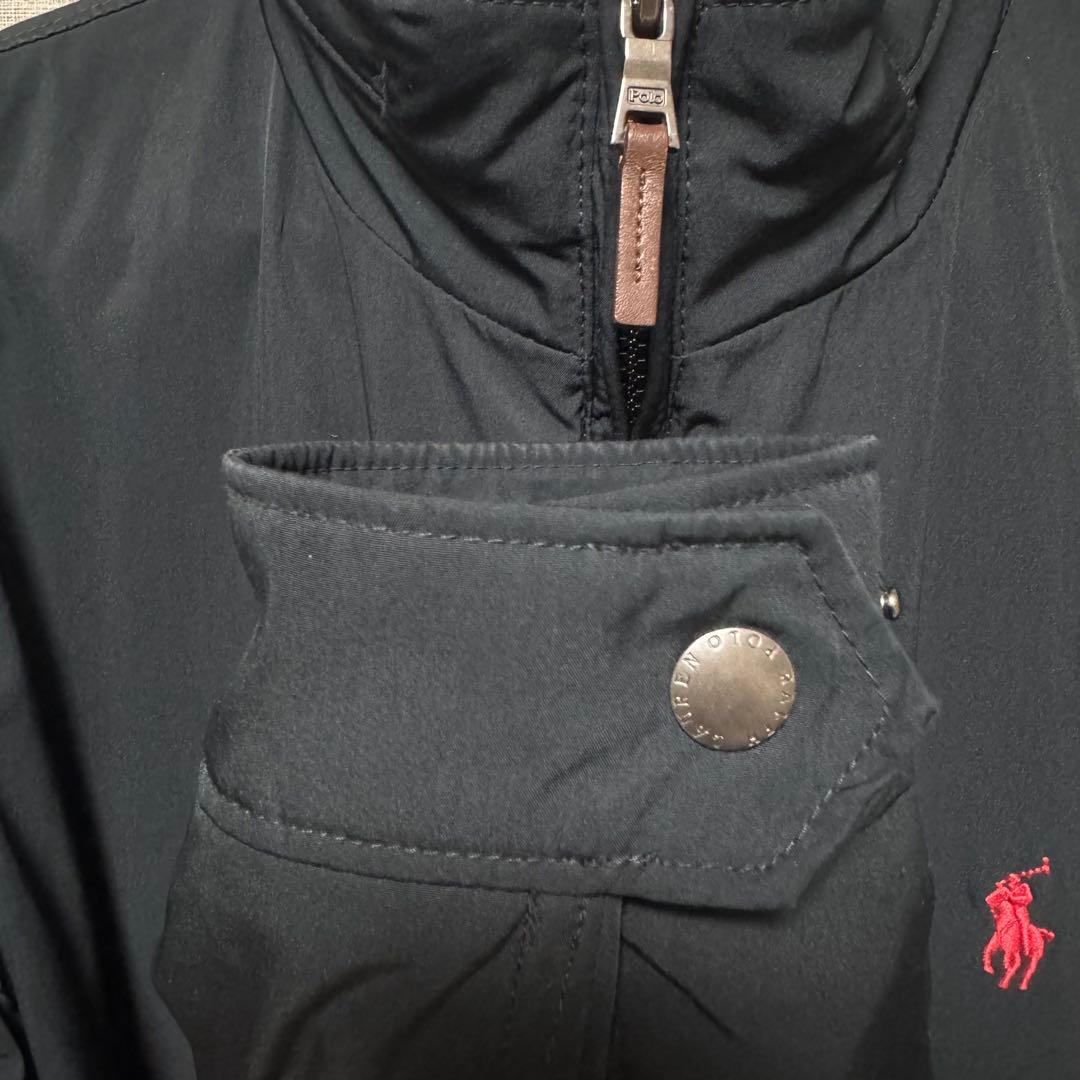 美品✨ポロラルフローレン 中綿ブルゾン メンズ M サイズ 赤ポニー フード収納