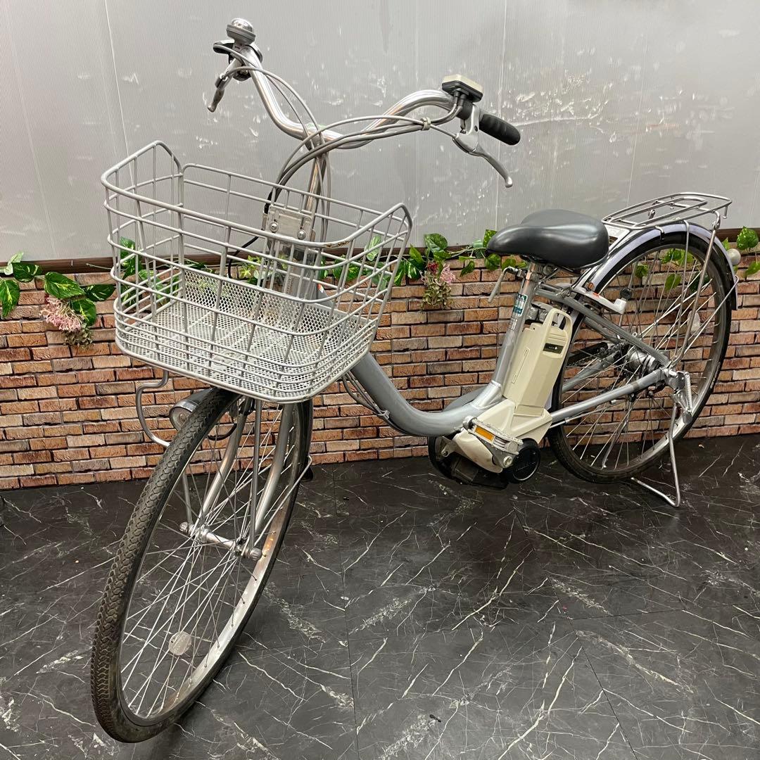 【93】電動自転車 YAMAHA PAS シルバー 26インチ