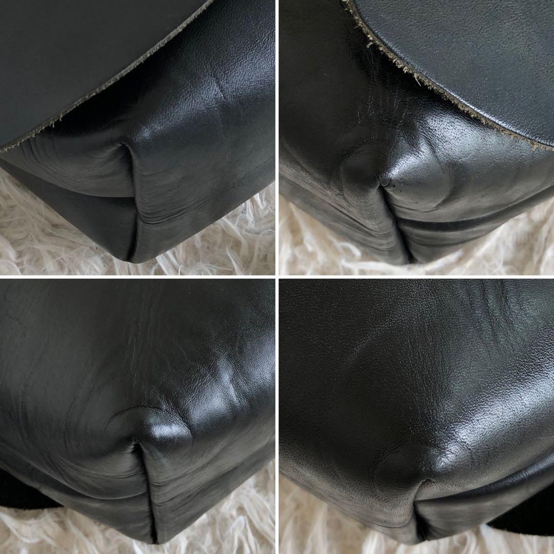 【美品 オールレザー本革】ユニアンドコー　ショルダーバッグ　メッセンジャー　黒