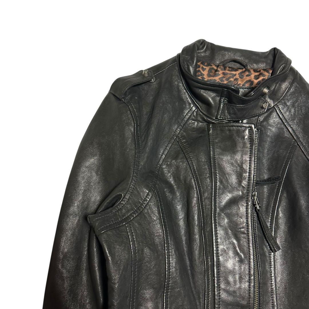 goa ゴア 00s leopard leather jacket Y2K 平成