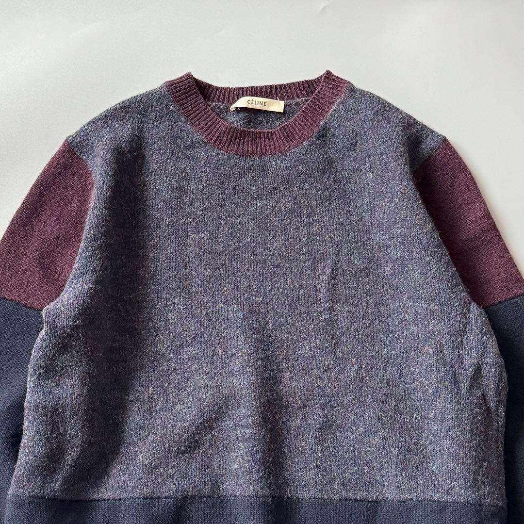 セリーヌ　CELINE ウール　カシミヤ　アルパカ混　長袖ニット