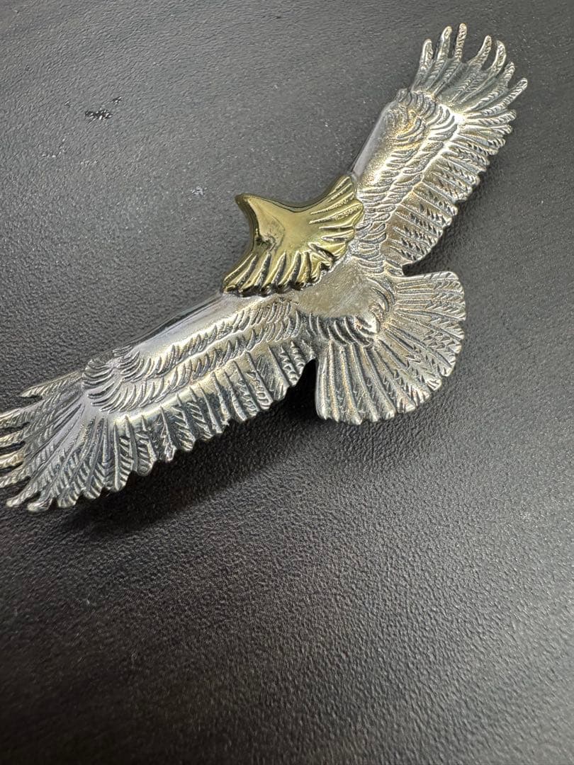 シルバー925 素材　頭金イーグル　ネックレストップ　3マルカン