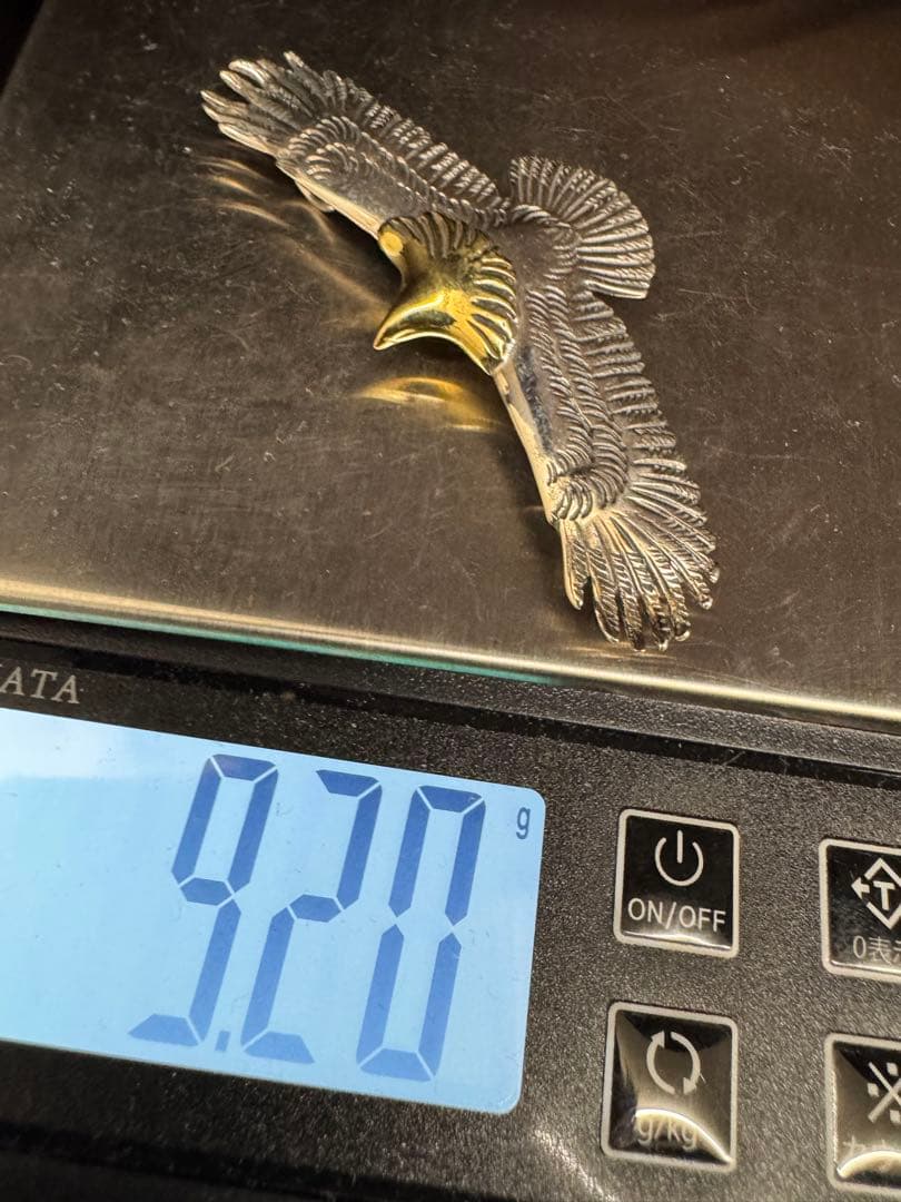 シルバー925 素材　頭金イーグル　ネックレストップ　3マルカン