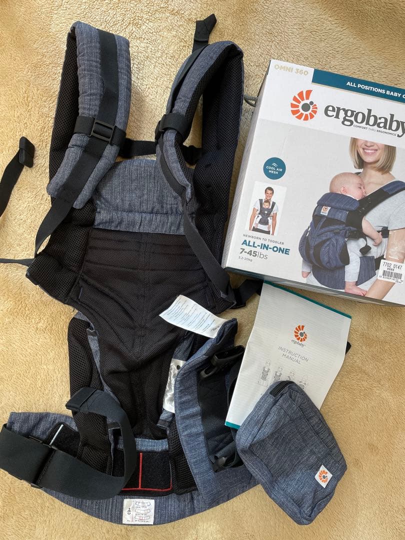 【新品】エルゴベビー　OMNI360 クールエアメッシュ　インディゴ　デニム