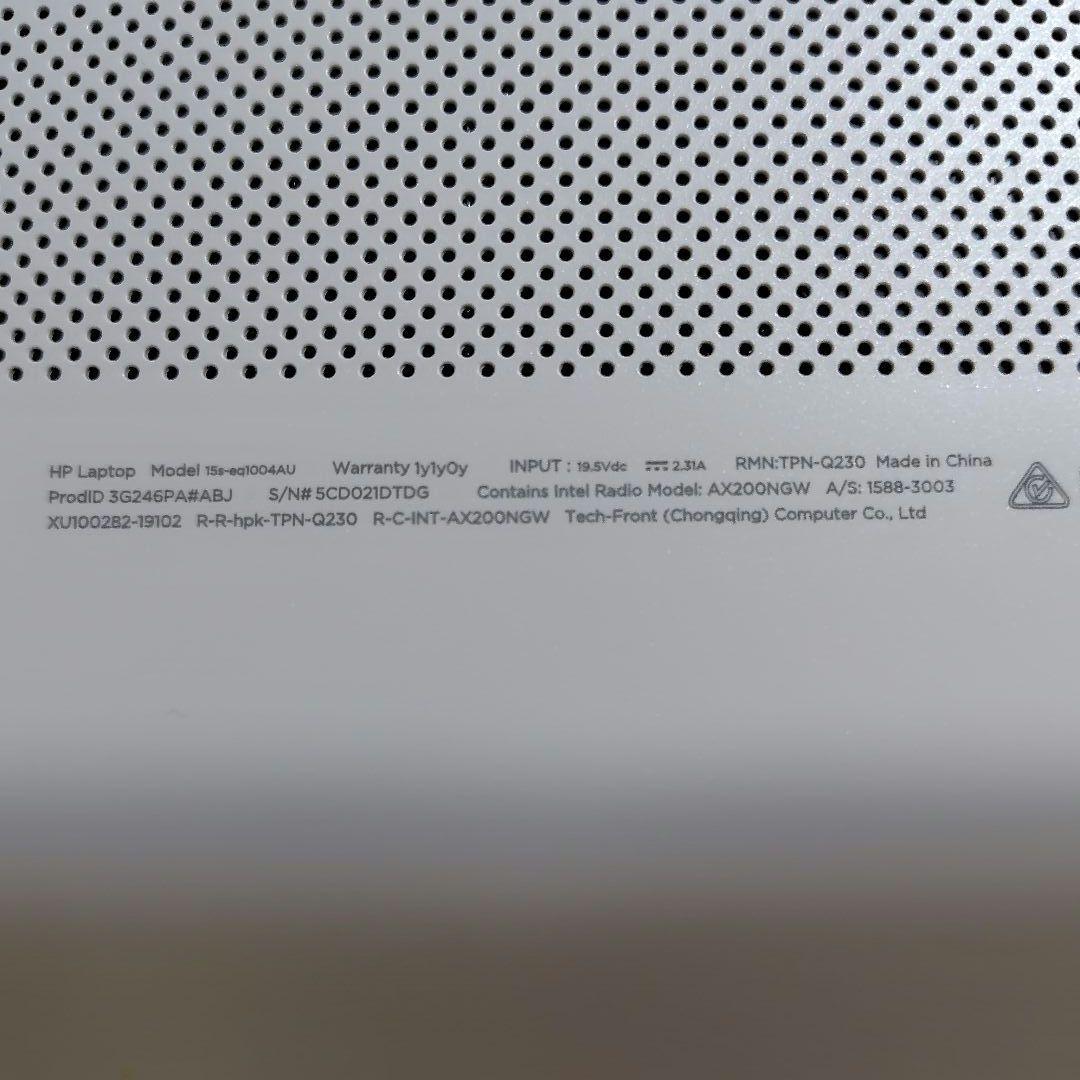 HPノートパソコン 15s-eq1004AU