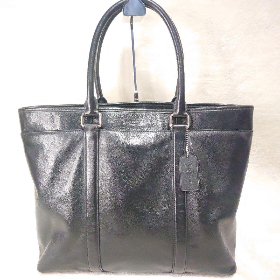 【美品】コーチ トートバッグ メトロポリタン 2way 大容量 A4収納可能 黒