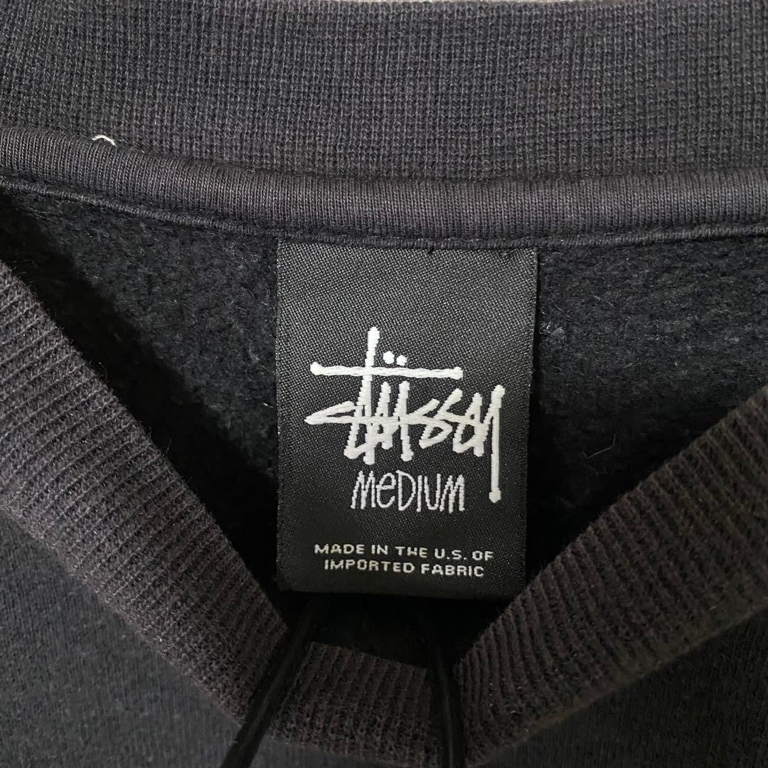 Stussy スウェット ブラック M ストックロゴ　ゆるだぼ 定番