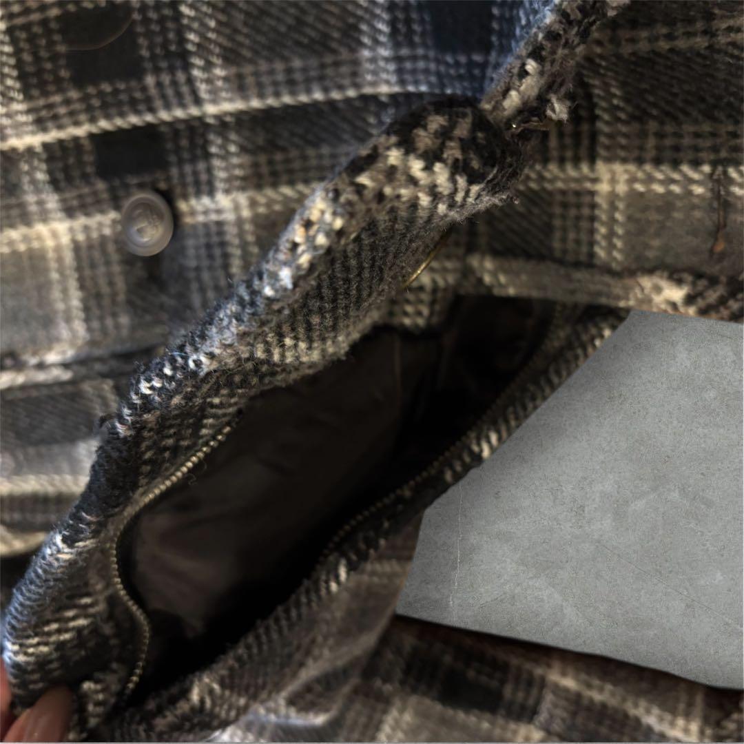 PPFM ジャケット　ダブルブレスジャケット　y2k ナポレオン　チェック柄