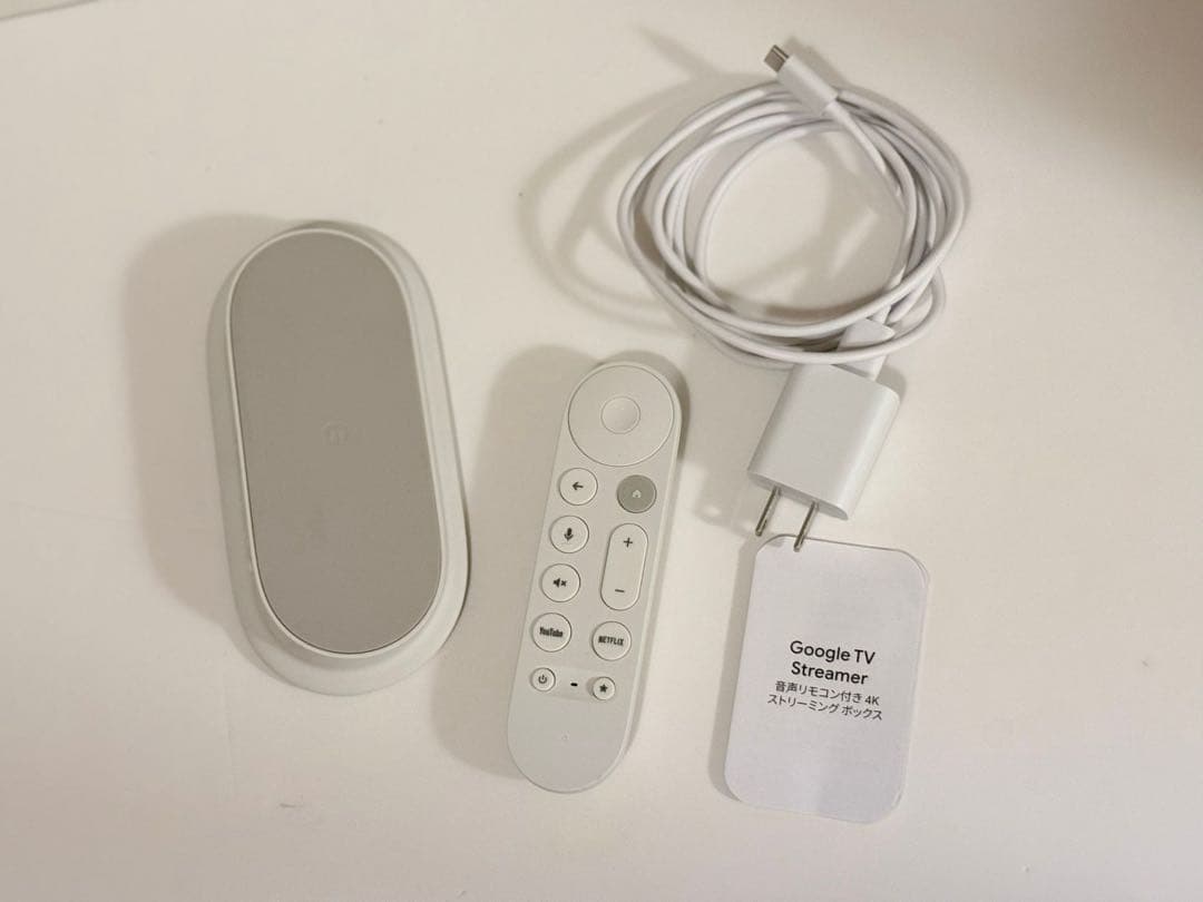 Google TV Streamer 4K (リモコン用電池は別売りです）中古