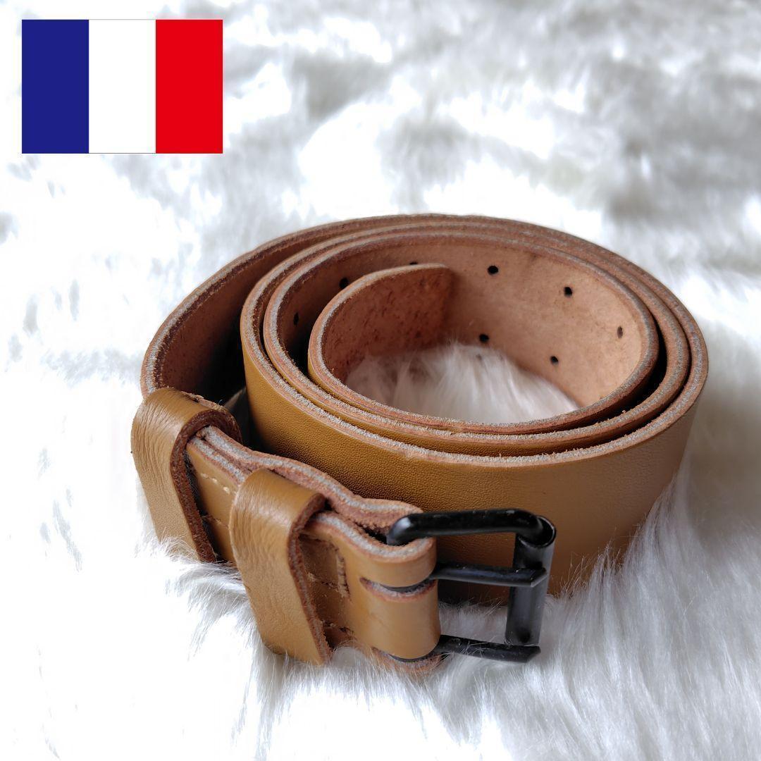 ✨マルジェラサンプリング✨デッドストック★フランス軍★ダブルピン★レザーベルト