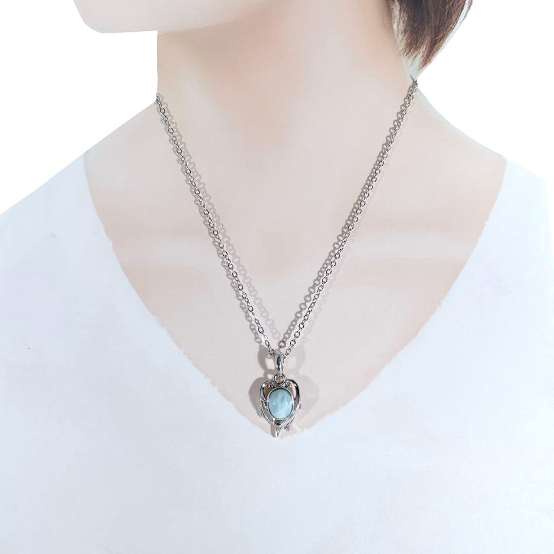 サード 翼 天然石 ラリマー ストーン シルバー925 ネックレス