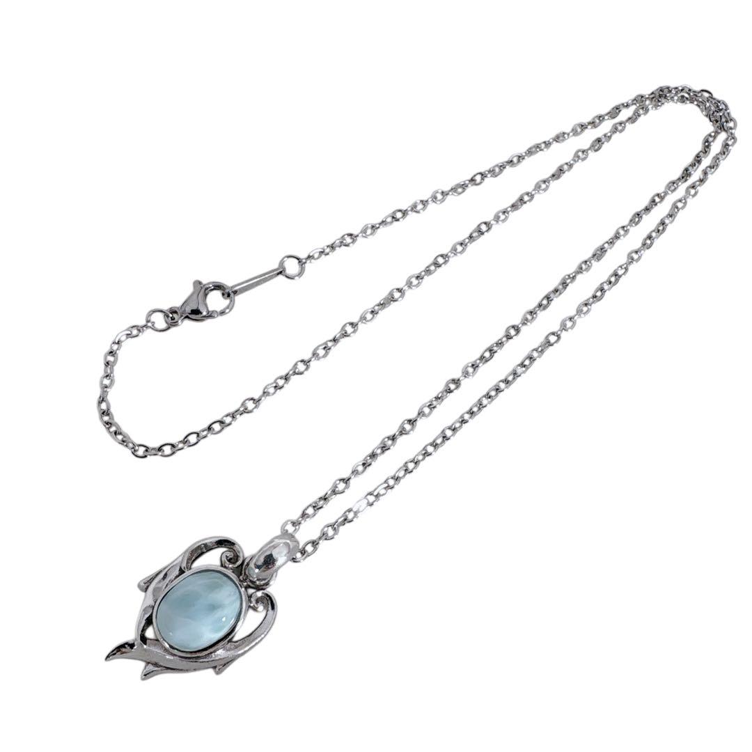 サード 翼 天然石 ラリマー ストーン シルバー925 ネックレス