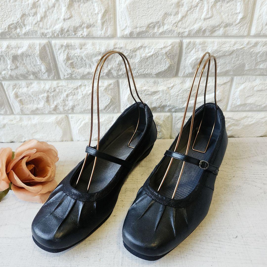 美品 asics walking✨コンフォートストラップパンプス 黒 4E