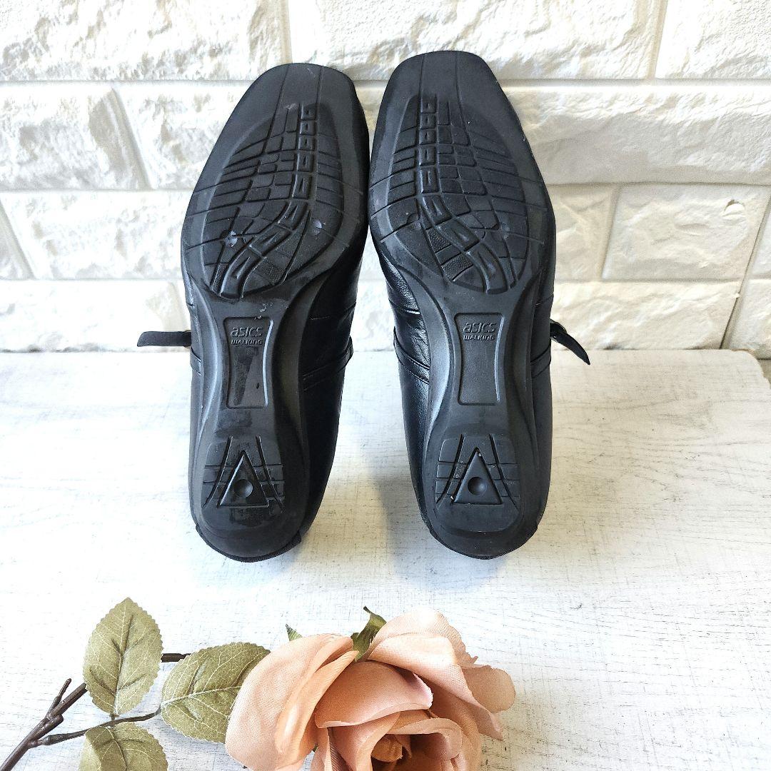 美品 asics walking✨コンフォートストラップパンプス 黒 4E