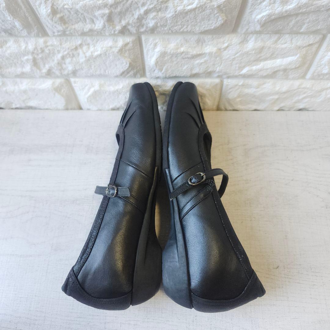 美品 asics walking✨コンフォートストラップパンプス 黒 4E