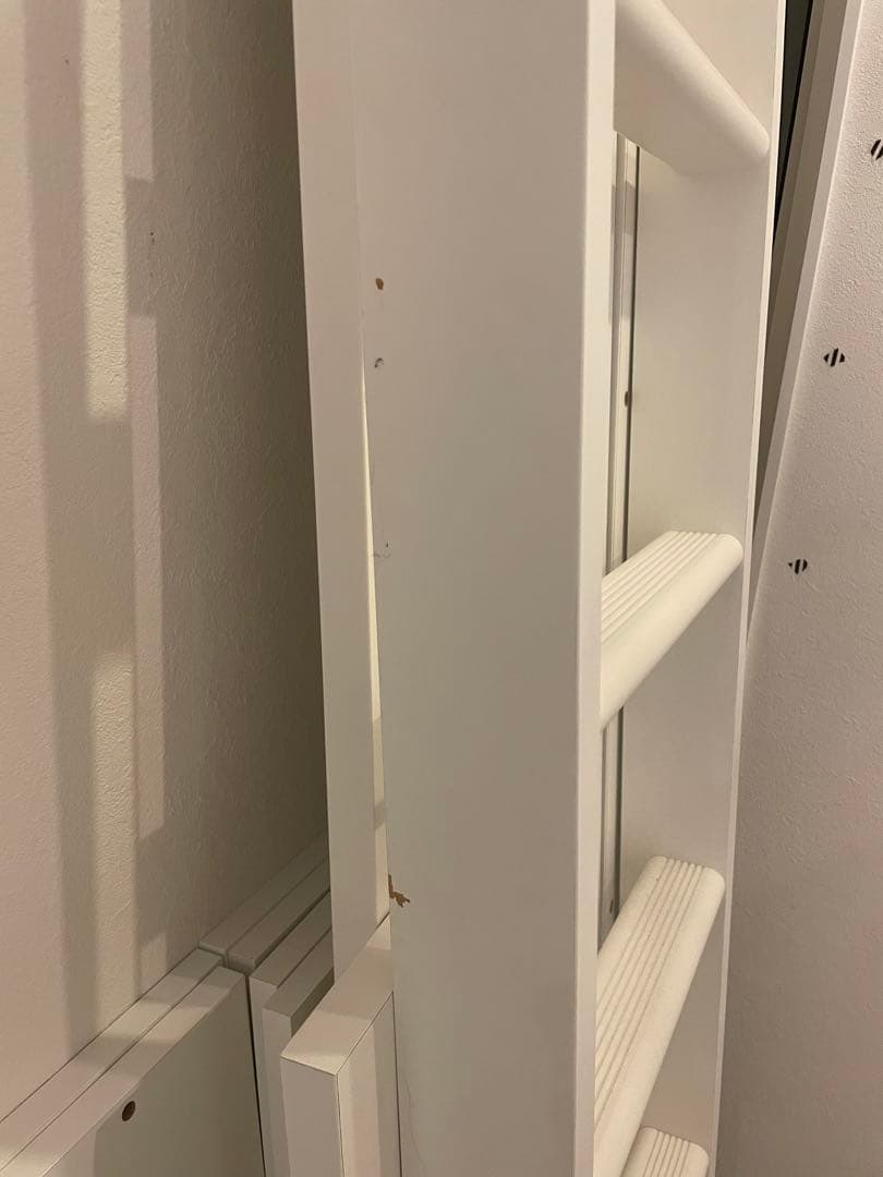 引き取り限定　IKEA ロフトベッド　stuva 机　引き出し付き　白黒