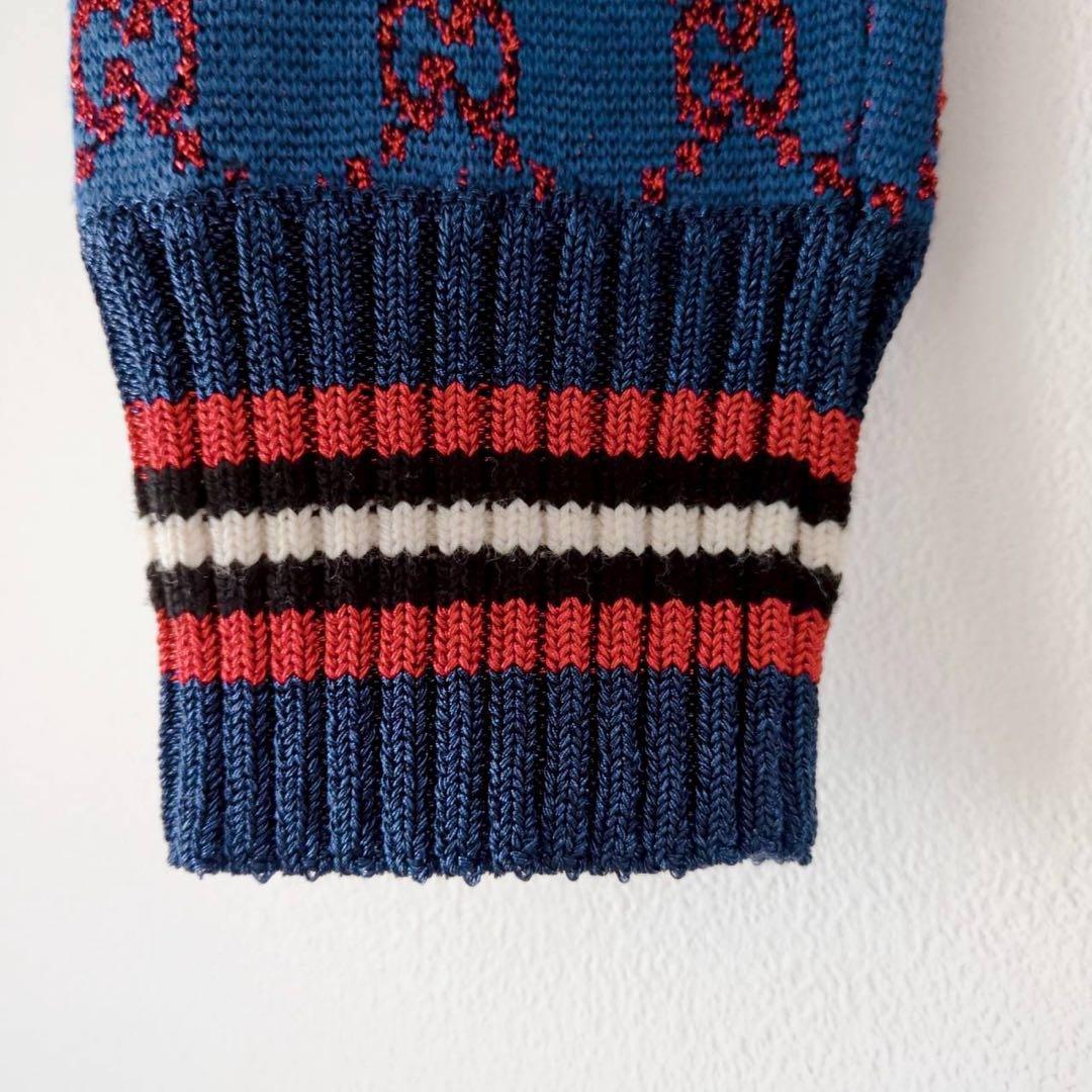 ◾︎極美品◾︎ グッチ ラメファブリックカーディガン GG シェリーライン カシミヤ