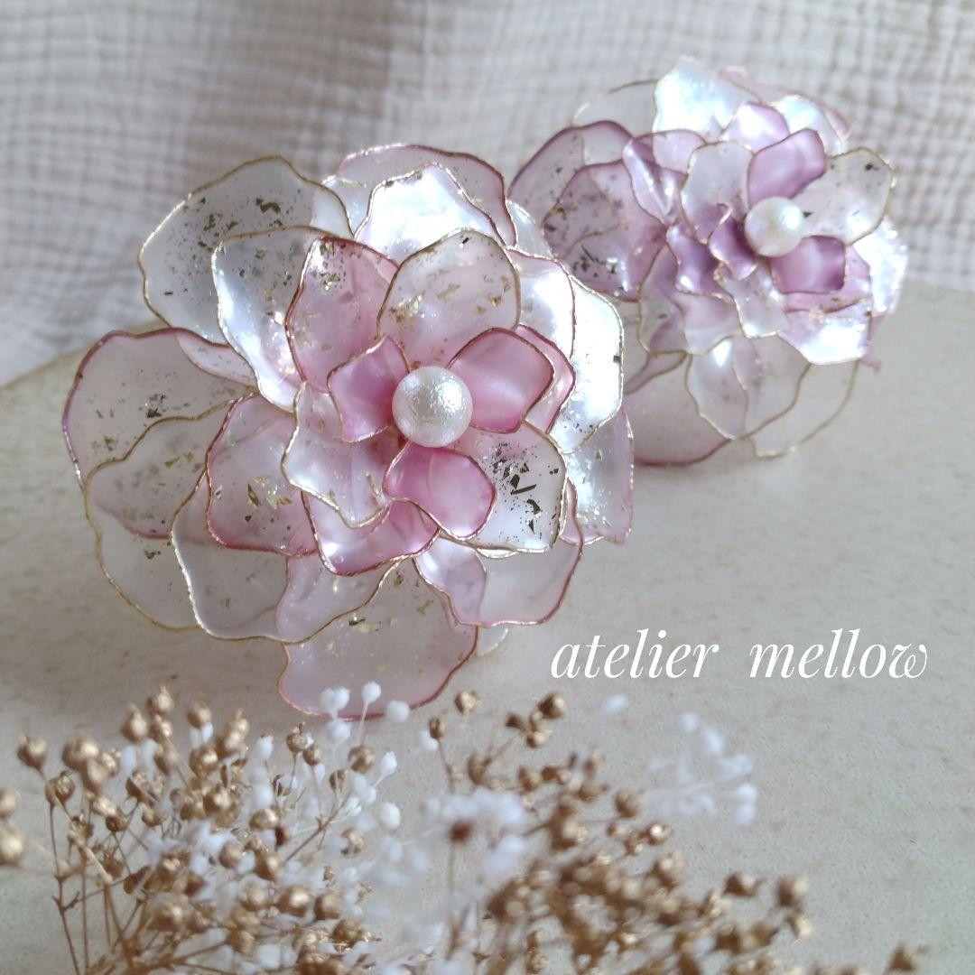 髪飾り 成人式 ピンク 紫 ホワイト アメリカンフラワー【☆☆】