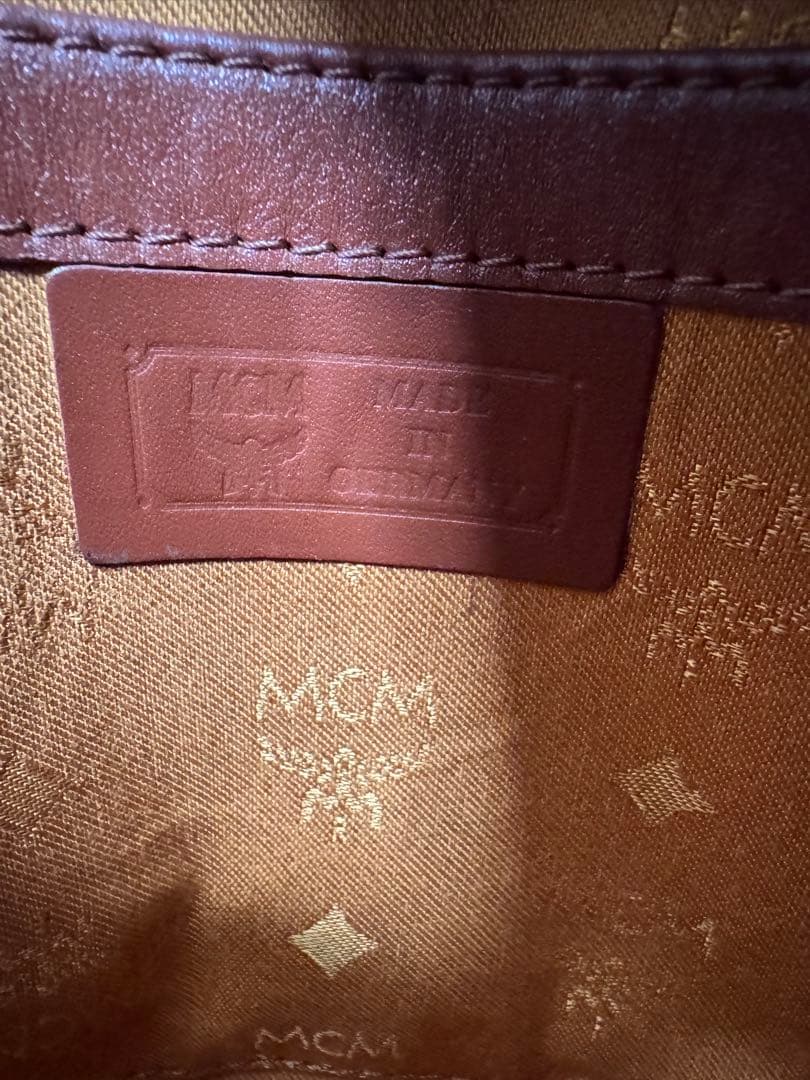 MCM ボストンバッグ ブラウンレザー