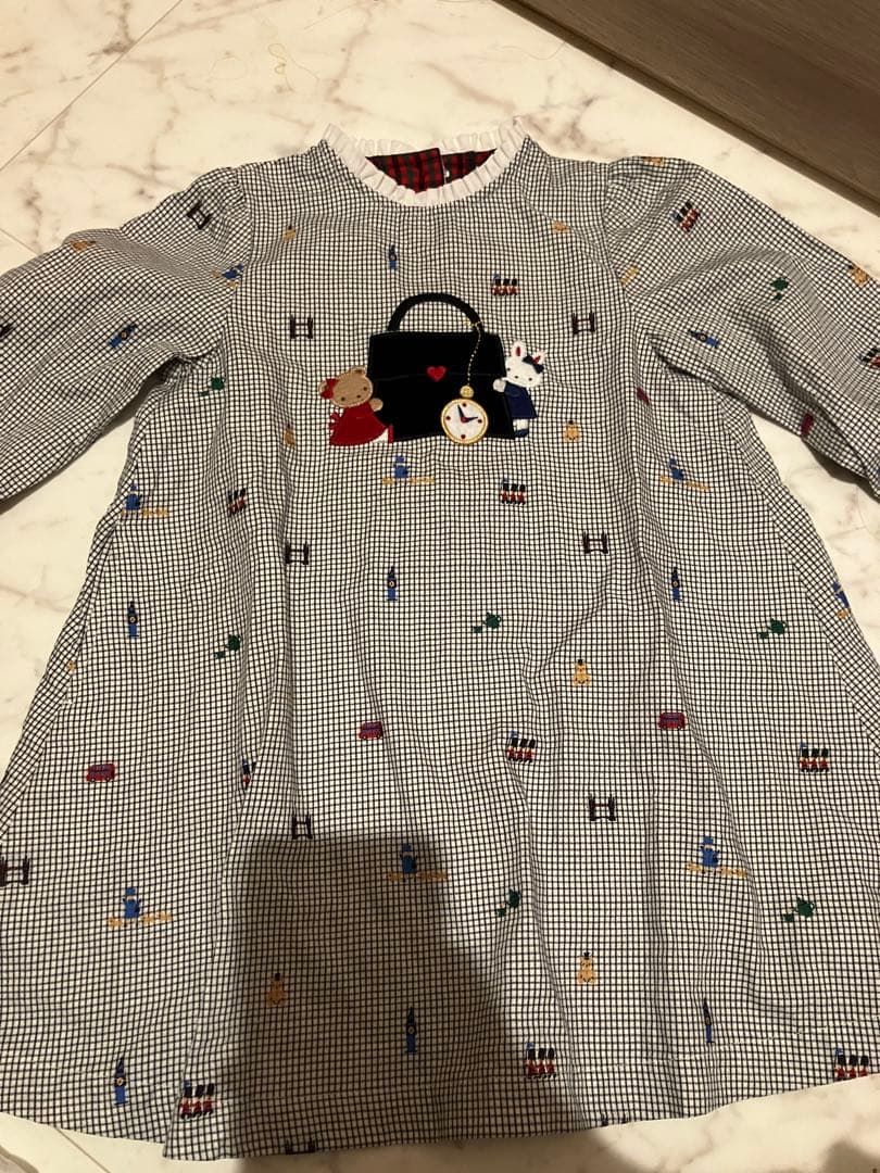 ファミリア　長袖ワンピース　90