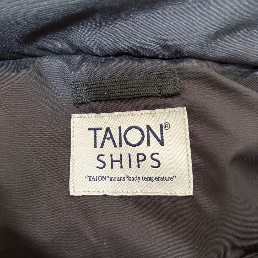 【SHIPS別注】TAION:2WAY フード ダウンコート ブラック　黒