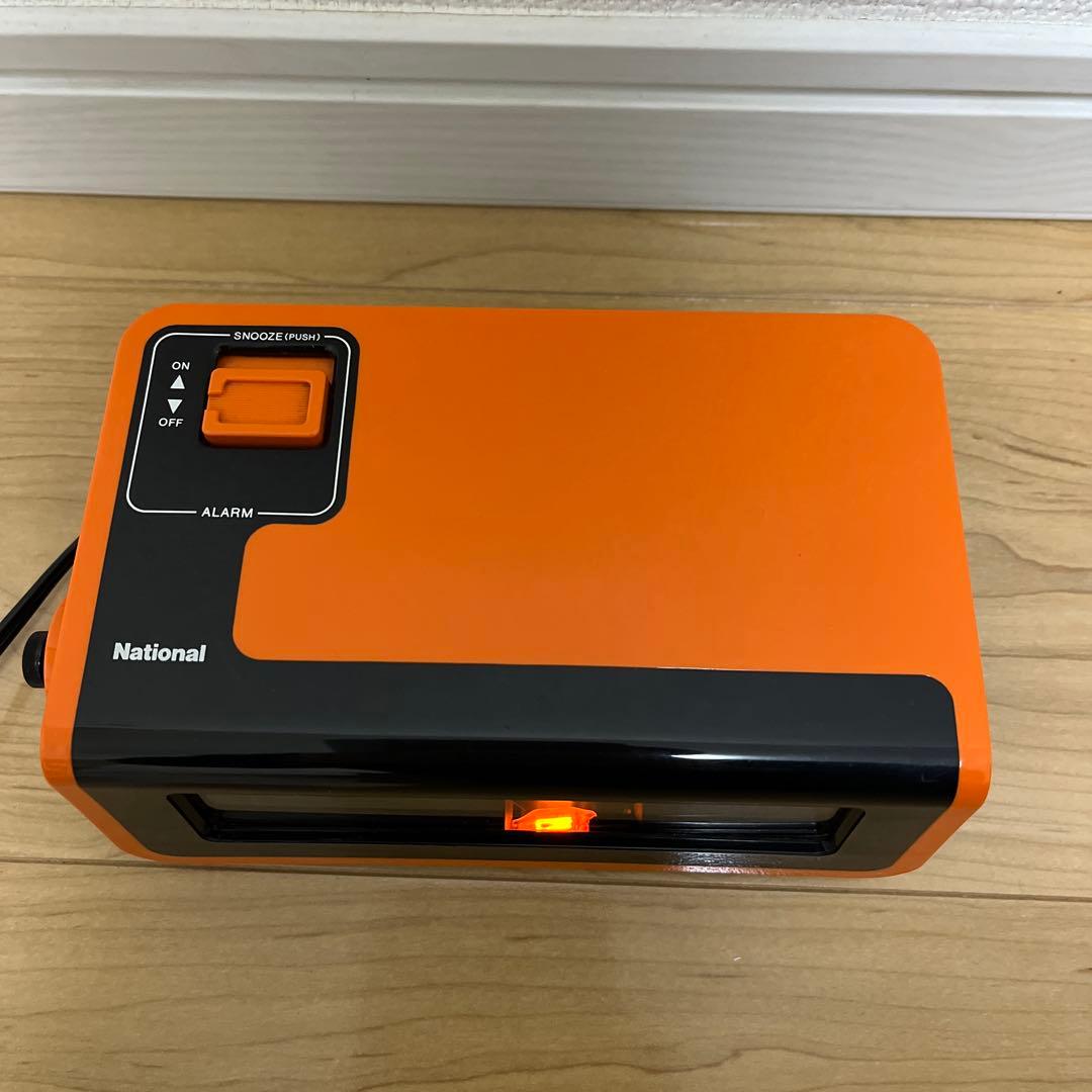 National【TG02 オレンジ パタパタ 目覚まし時計】置時計