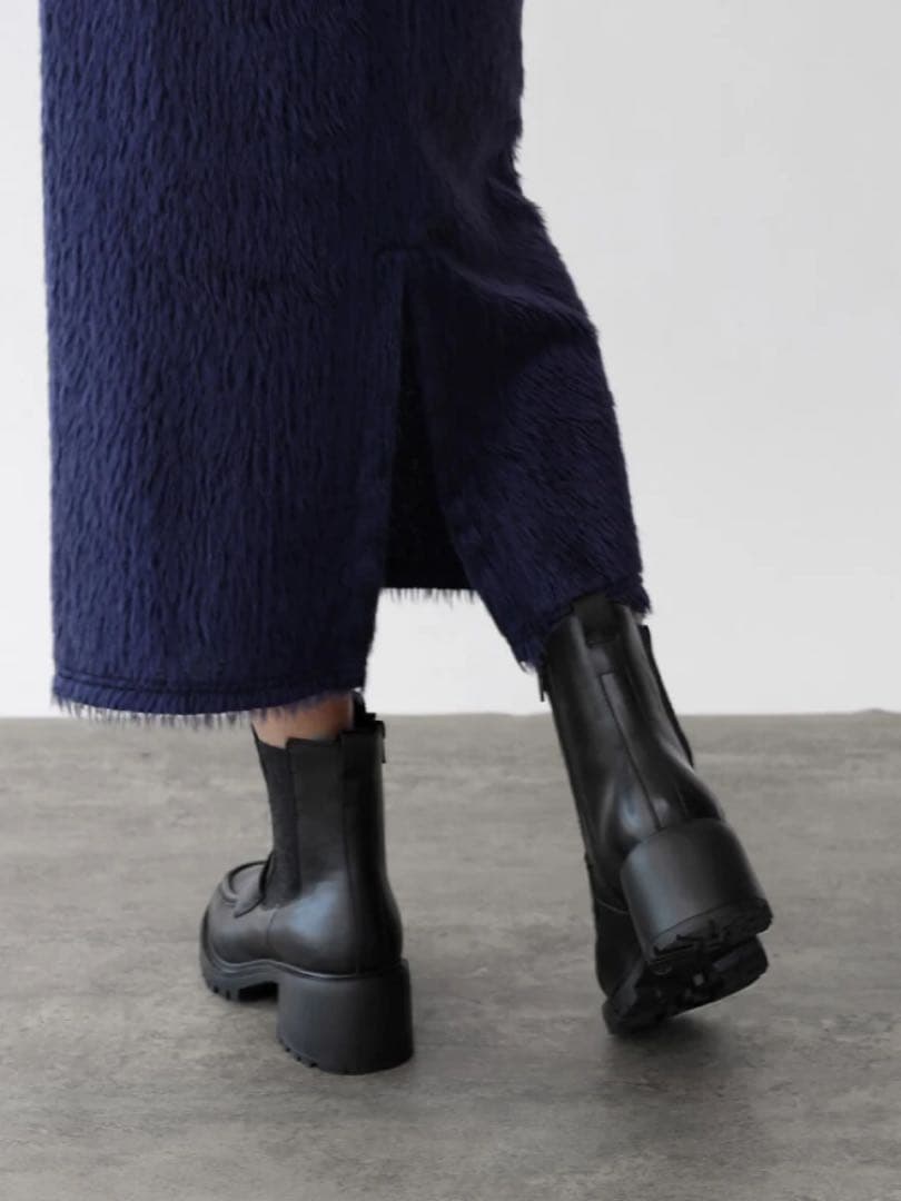 RADIATE ブラック チャンキーヒールブーツ　サイドゴア　ヤマダヤ