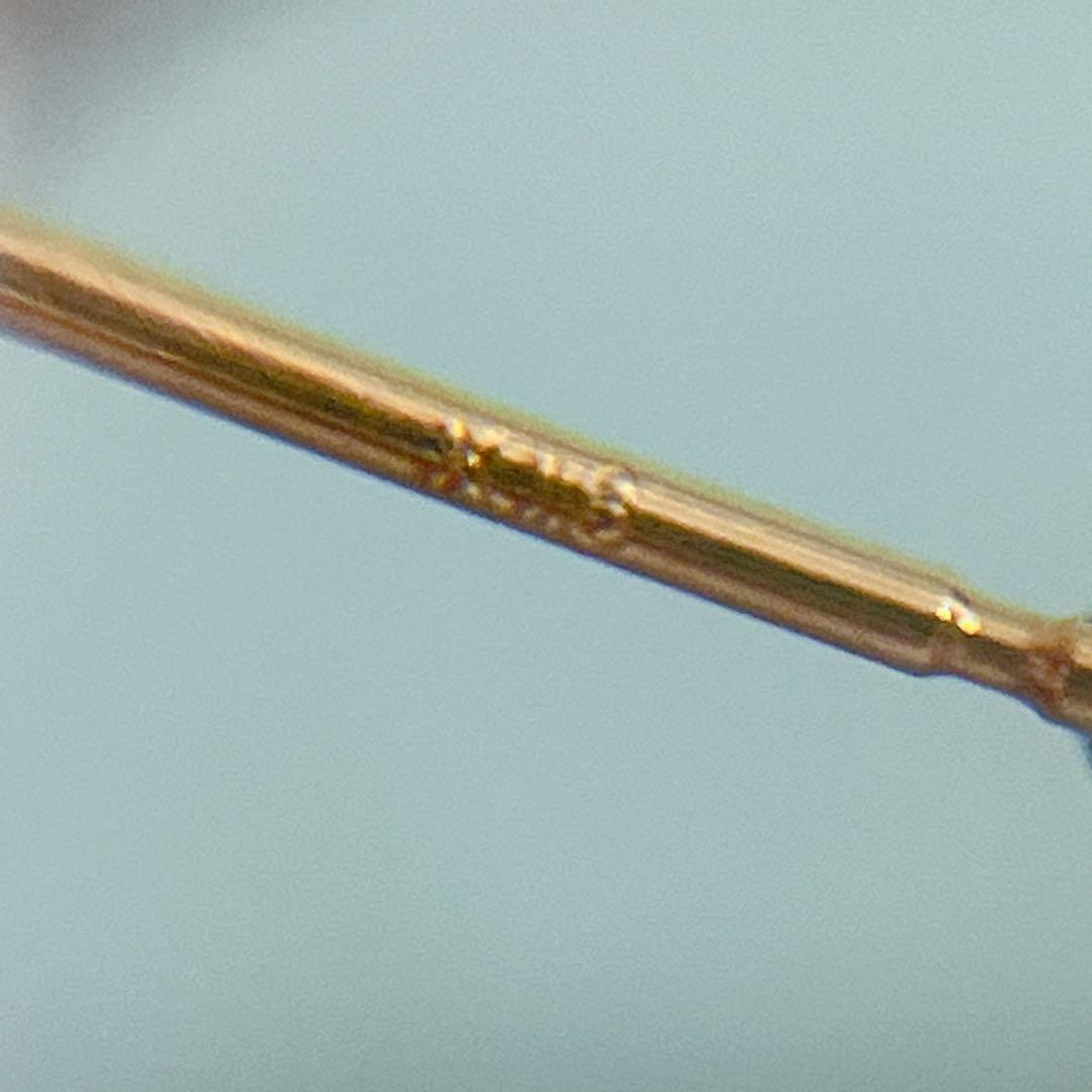 【110新品未使用】 ドロップ 大 ピアス K18 YG 18金 ピアス 刻印