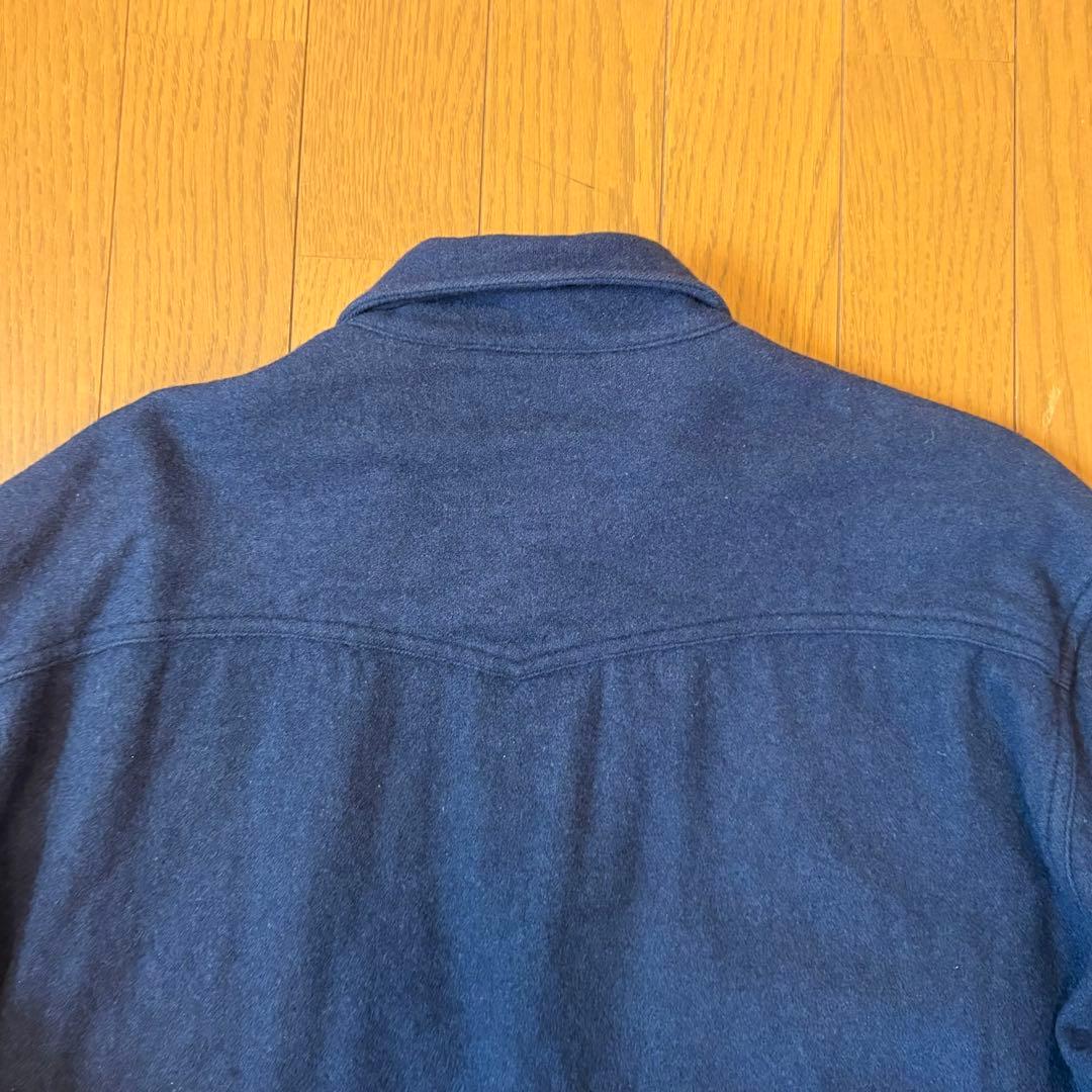 ラルフローレンPOLO JEANS COMPANYウールシャツ Lネイビー