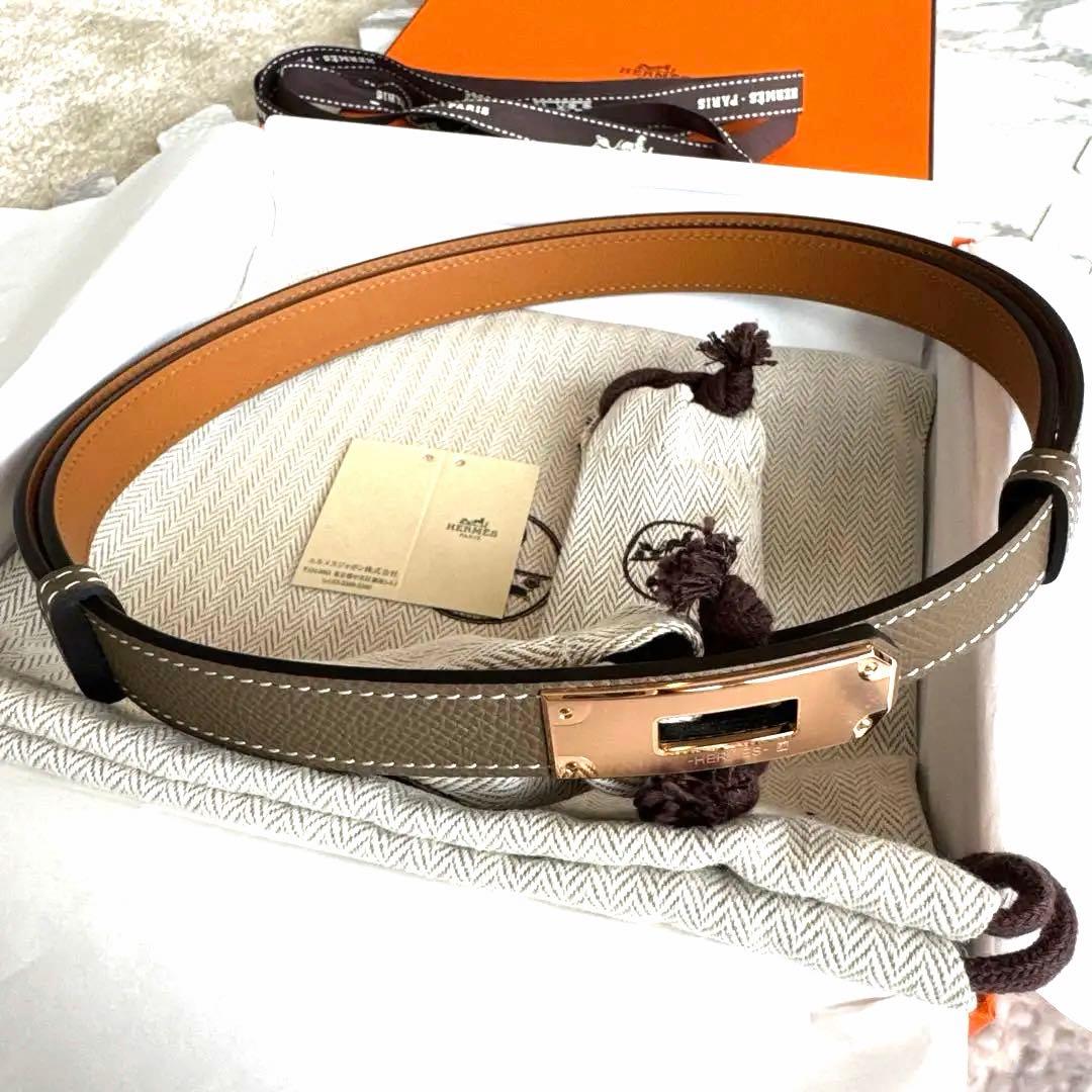 専用　エルメス☆ケリーベルト☆エトゥープ☆ピンクゴールド　新品未使用！