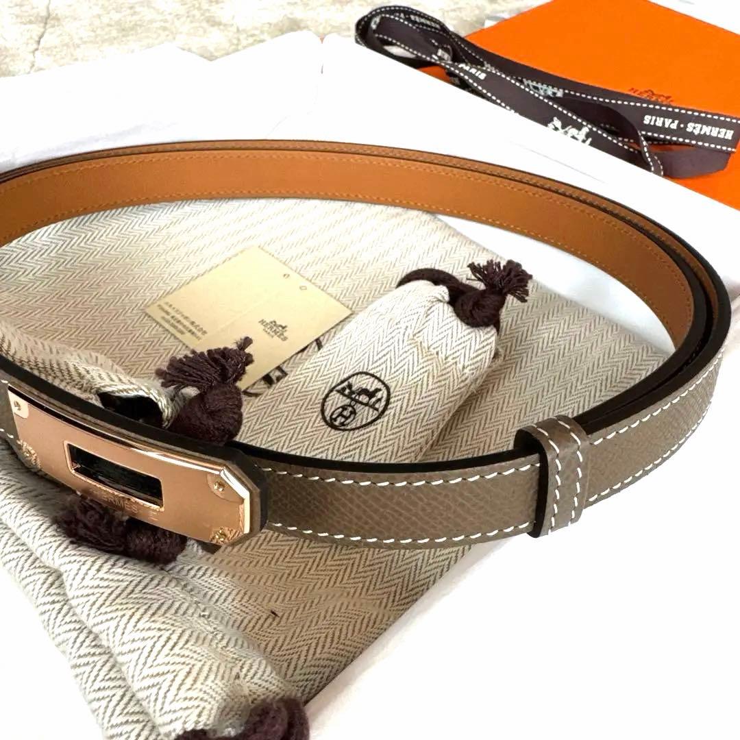 専用　エルメス☆ケリーベルト☆エトゥープ☆ピンクゴールド　新品未使用！