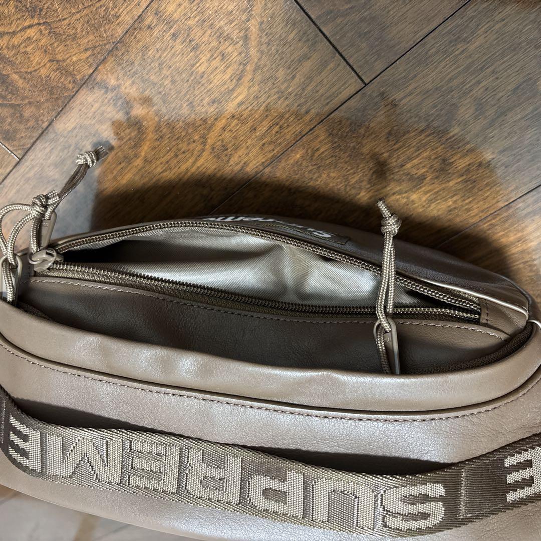 supreme シュプリーム ボディバッグ ワンショルダー　レザー　ブラウン