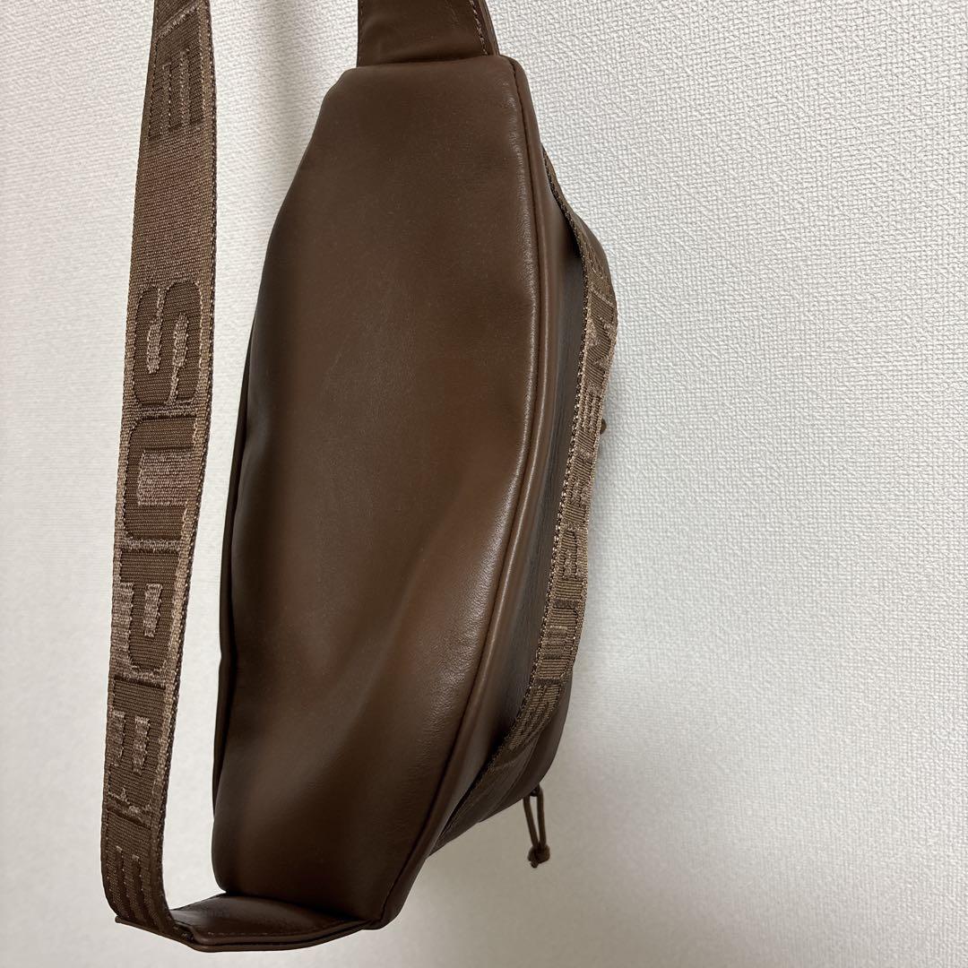 supreme シュプリーム ボディバッグ ワンショルダー　レザー　ブラウン