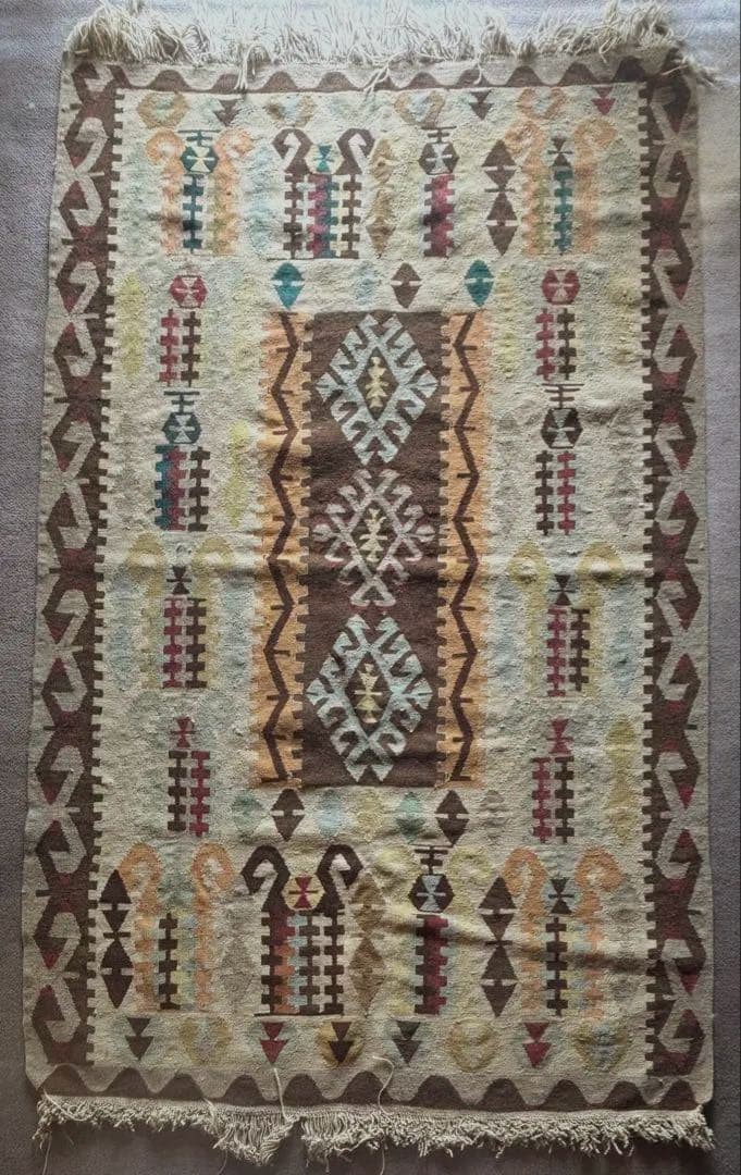 ヴィンテージ キリム　大判　手織り