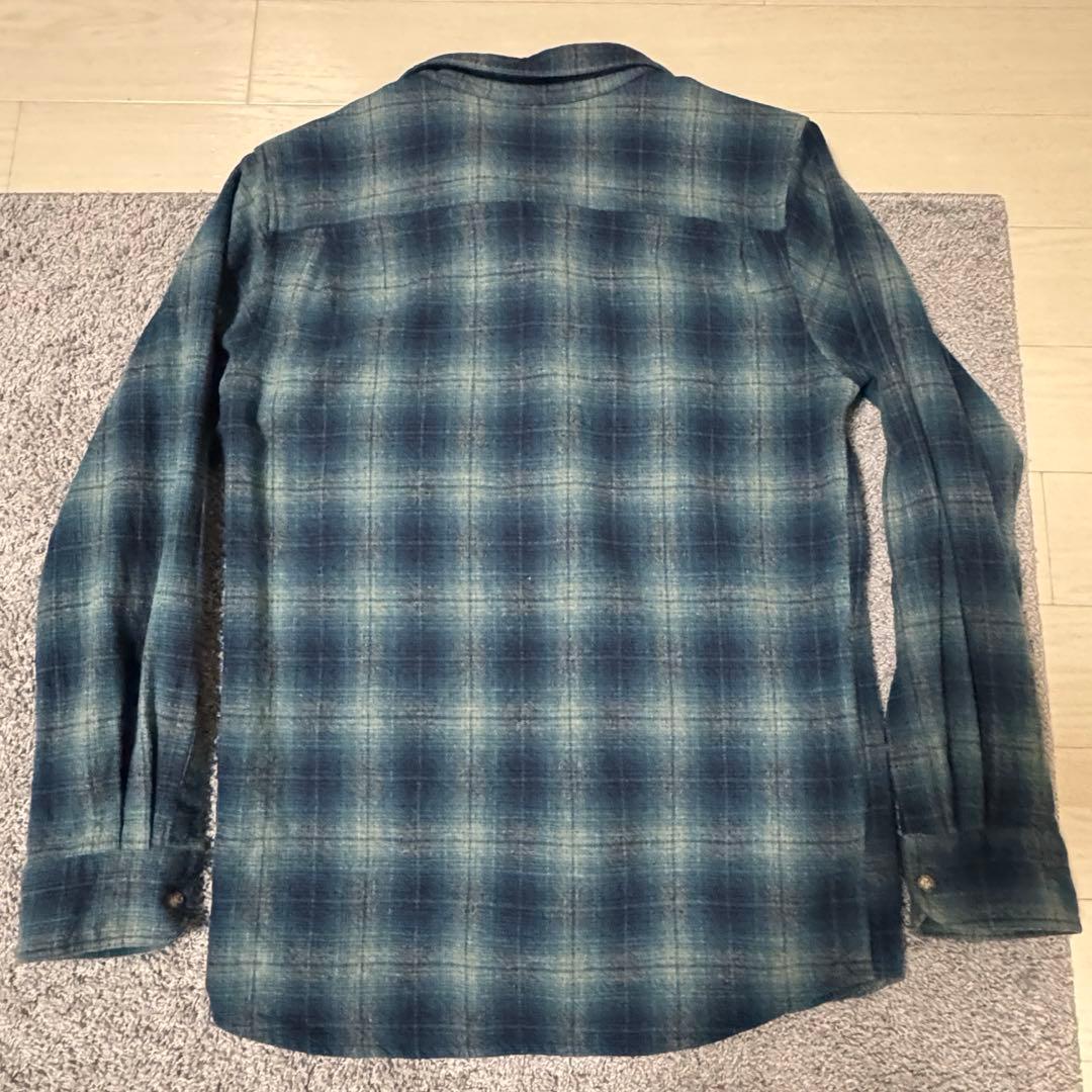 Pendleton 100%ウール 長袖ネルシャツ ブルー