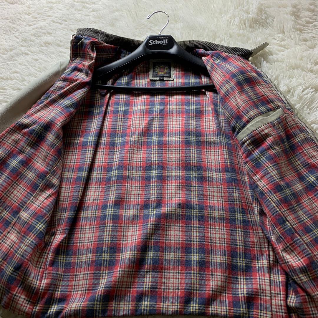 【米国製】schott クラシックレザー ホワイト L ライダースジャケット