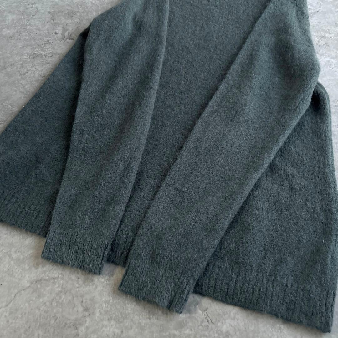 美品■ATON エイトン【XL】アルパカ ウール ニット セーター グリーン系