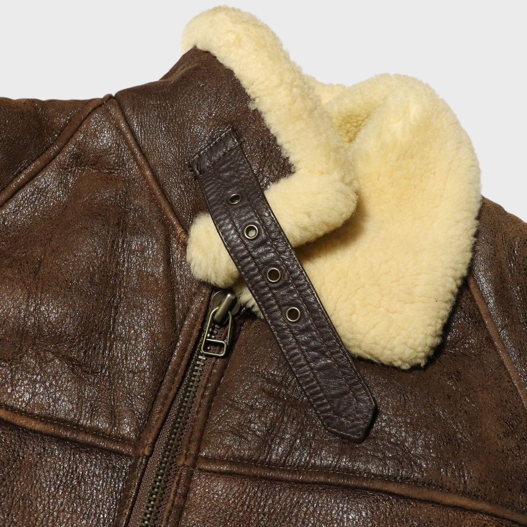 80s★B-6 ムートンジャケット★フライト★ボンバー★VINTAGE★USA産