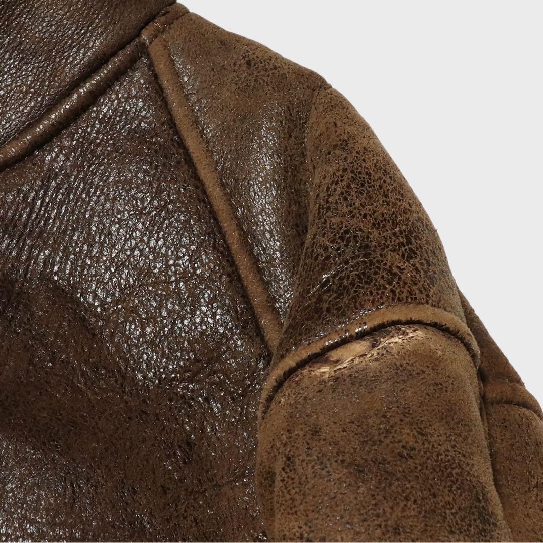 80s★B-6 ムートンジャケット★フライト★ボンバー★VINTAGE★USA産