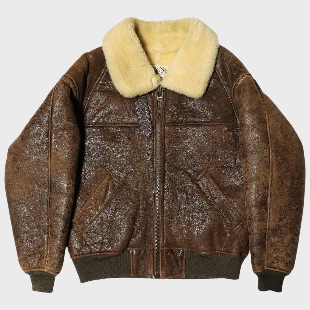 80s★B-6 ムートンジャケット★フライト★ボンバー★VINTAGE★USA産
