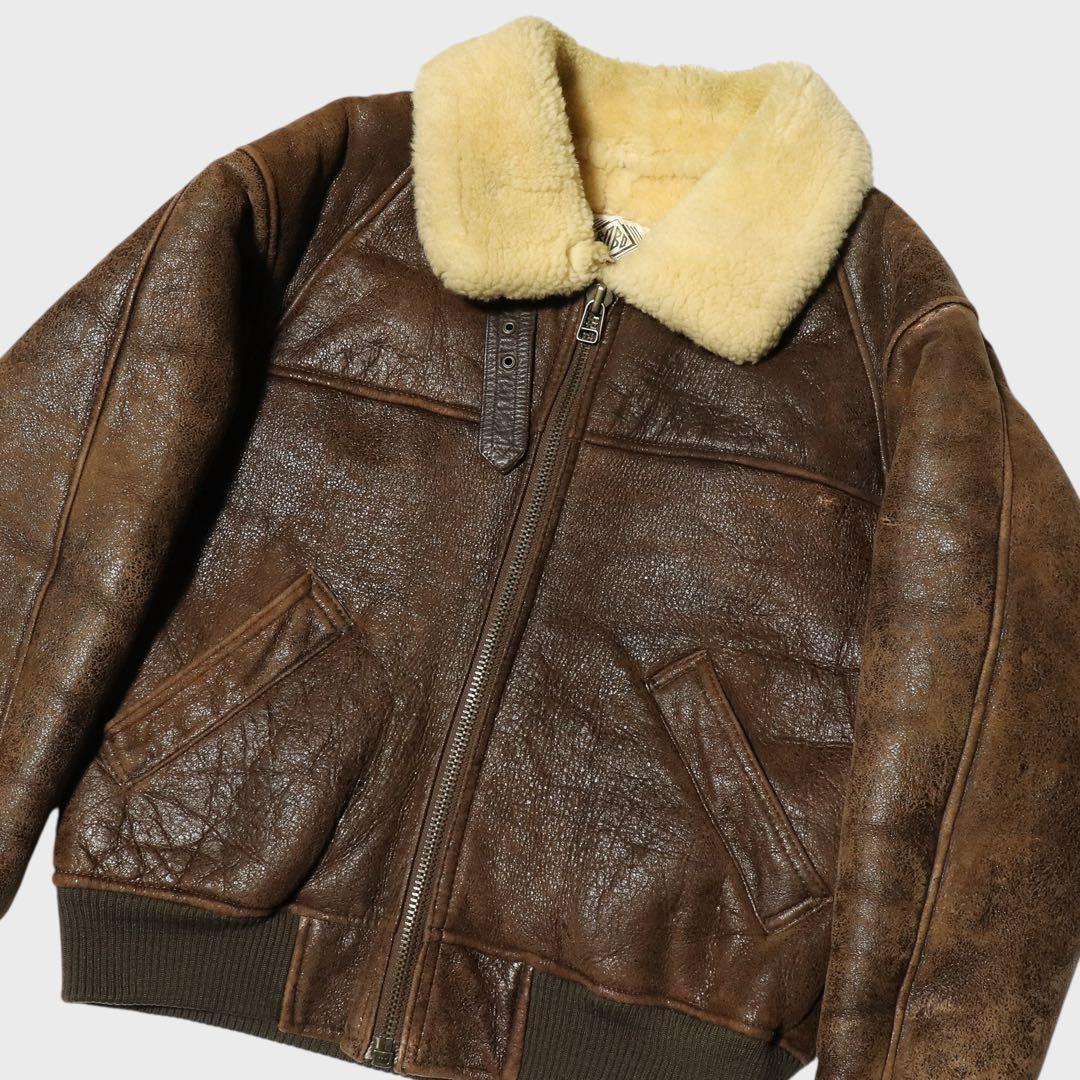 80s★B-6 ムートンジャケット★フライト★ボンバー★VINTAGE★USA産